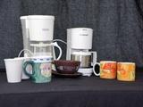 Coffee makers and mugs