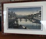 Ishiwata Koitsu, "Sunset at Nagashima Bridge"