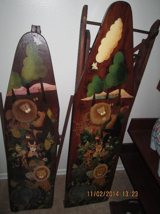 EARLY HAND PAINTED IRONING BOARDS