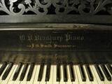 W B Bradbury ornate square grand piano