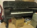 W B Bradbury ornate square grand piano