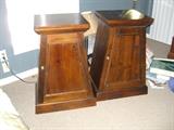 2 matching bedside tables 15 in. deep x 21 1/2 in. wide x 31 in. high (at base)
