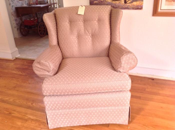 Neutral fabric chair