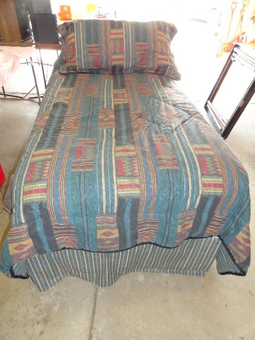 Twin size bed.  Box spring & mattress.