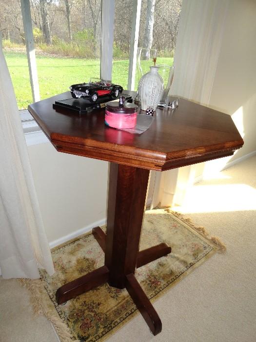 Bar height pedestal table.