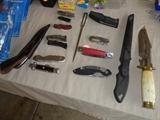 Small collection of knives. 