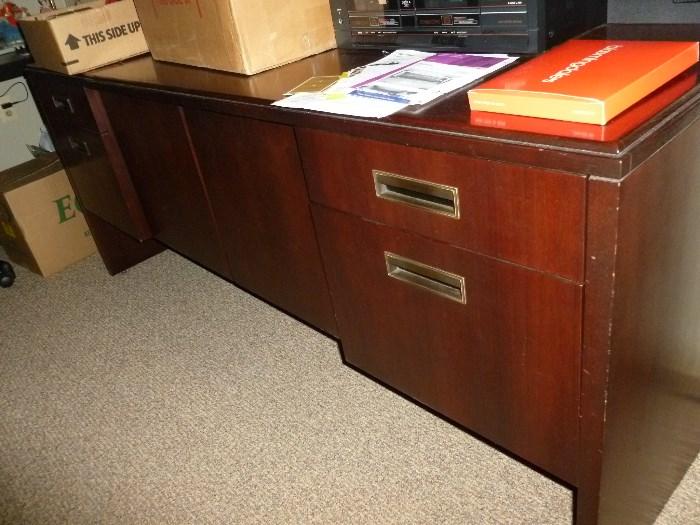 Credenza in home office.