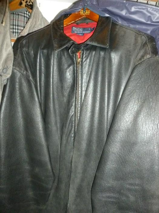 Men's Ralph Lauren Leather Jacket....sz Large