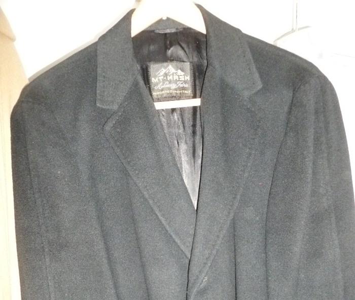 Men's Black Cashmere Coat