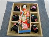 Japanese doll with hair accessory toy