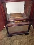 empty vintage radio cabinet