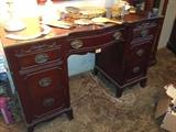 1 of 3 pieces vintage bedroom set, excellent condition, glass top