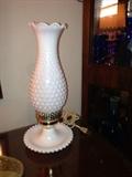 hobnail lamp, works