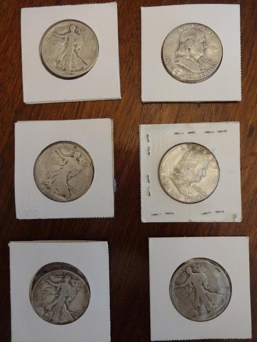 Lifetime coin collection - includes numerous silver coins