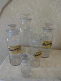 Antique apothecary jars.