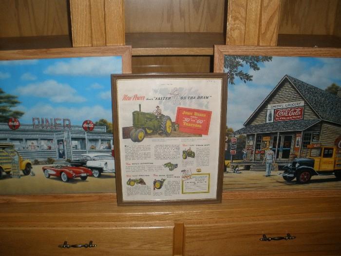 coca cola pictures and john deer ad