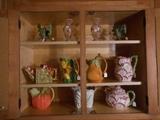 Kitchen:  A collection of fun tea pots and pitchers.  