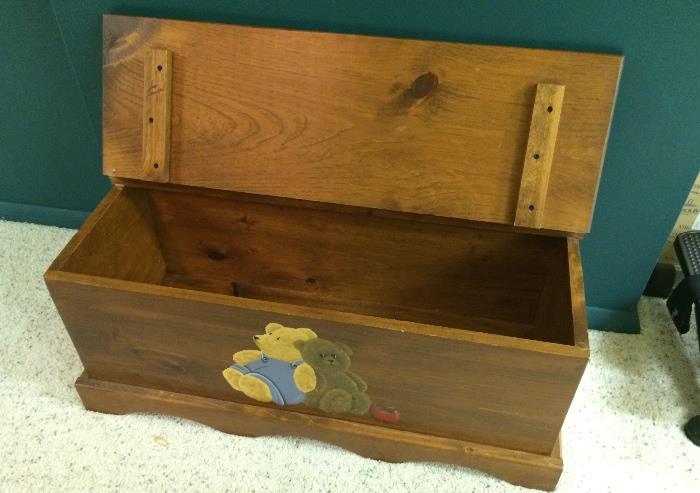 Hand made wood toy chest