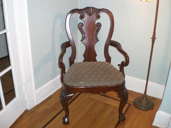 CHIPPENDALE STYLE ARM CHAIR