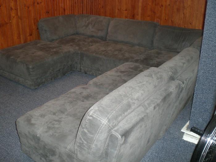 ULTRA SUEDE SECTIOAL COUCH