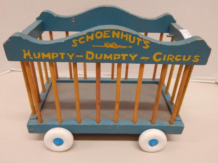 #antique#schoenhut#humpty#dumpty#circus#lion#cage