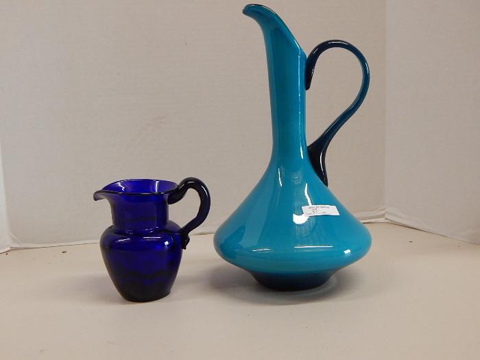 #vintage#cobalt#lue#glass#pitcher