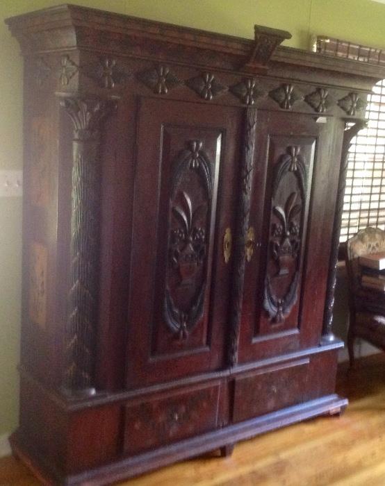 German Armoire 1830 close to 200 years old # ( 25 X 70 X 75)