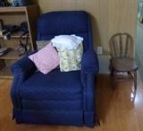 rocking recliner and antique childrens chair from England