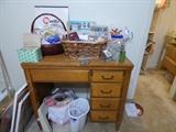 sewing desk and sewing notions