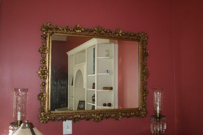 Gold Ornate Floral Mirror
