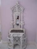 Antique ornate cast iron hall tree from Brooklyn NY