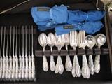 Towle King Richard Pattern, Sterling Silver, Service for 12 with additional serving pieces.