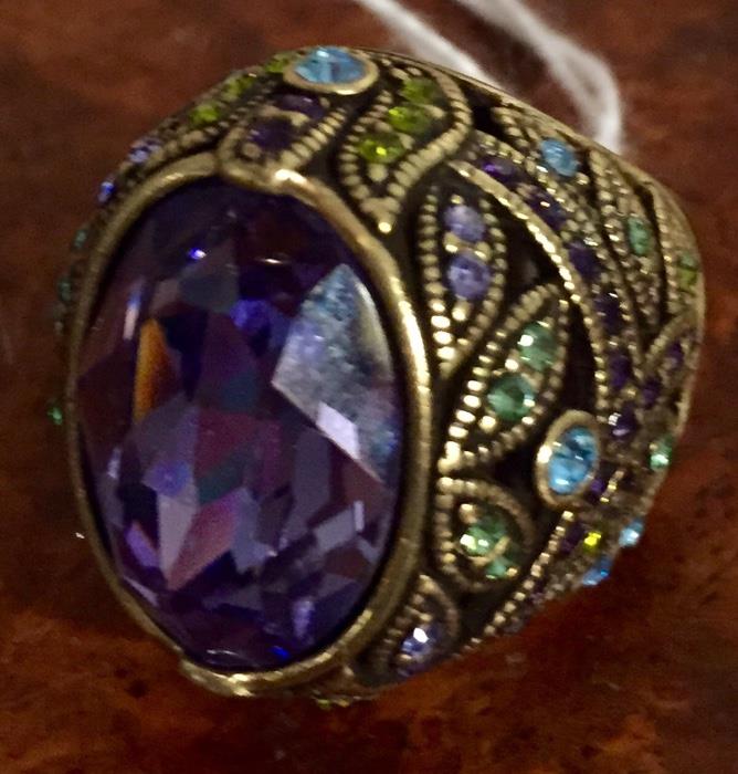 Large purple stone Heidi Daus ring