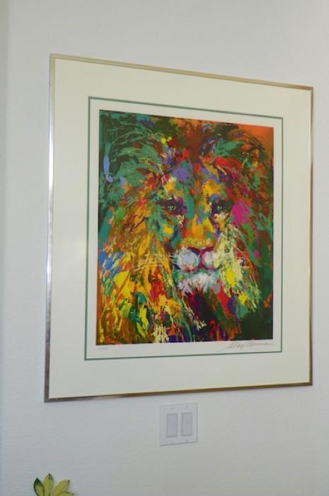 LeRoy Neiman serigraph 'Portrait of a Lion'
