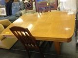 Wooden Kitchen Table with Two Chairs