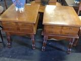 Two matching Wooden Side Tables