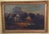 1162 - Victorian era oil on canvas, signed P.S. illegible, 29X41