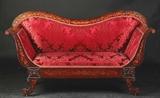 2004 - Fine 19th Century Dutch Marquetry Inlaid Sofa  H. 39 in. ,D. 23 in. , L. 70 in.