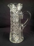 2044 - Brilliant cut glass water pitcher, 10 in. T.