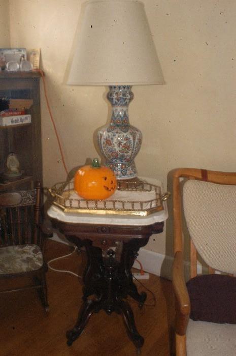 Victorian Table and lamp