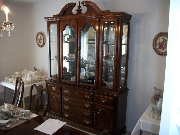 China Cabinet with Sharon by Narumi China inside of it
