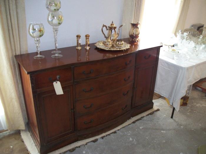 Antique Bow Front Buffet