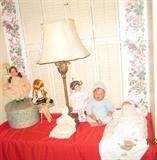 Lee Middleton Original Doll and Treasure Doll & other vintage Dolls. 1 has music box and her head moves to music