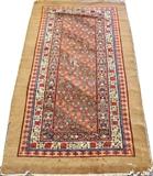 Lot#3089, SARAB NORTHWEST IRAN HAND WOVEN Decorated with diamond pattern along the center, with surrounding geometric and floral borders. Measuring L. 7 ft. 1 x 4 ft. 1. Circa 1890.