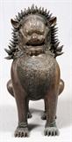 Lot#207, ORIENTAL BRONZE FIGURE OF FOO LION, H 37", W 18 1/2"Depicted in a standing position, with stylized mane, measuring H. 37" x 18 1/2".