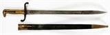 Lot#273, GERMAN MODEL 1871, BAYONET, C1880, # 3.G.G.L.B.1.124//stamped on blade Gebr. W. Solgenberg. Marked with king's crown and W, 79. gilt brass hilt with hawks head pommel. Leather scabbard with brass fittings. Used with early Mauser rifles.