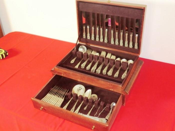 92 Pieces Wallace Sterling Silver w/ Chest