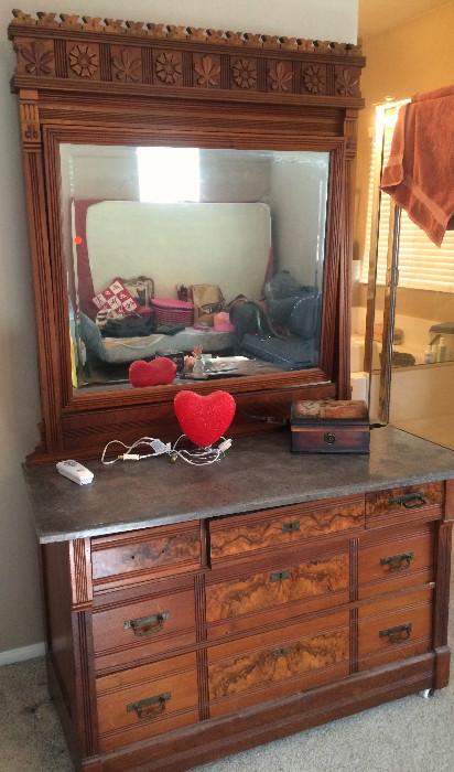 Eastlake dresser with mirror