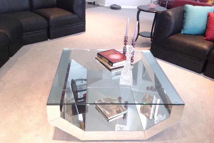 Closer Look at Mirrored Cocktail Table