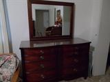 Dixie Furniture Company Dresser with Mirror - 6 Drawers